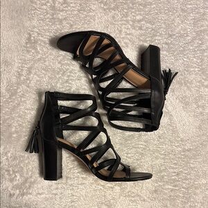 Elegant Black Strappy Heels